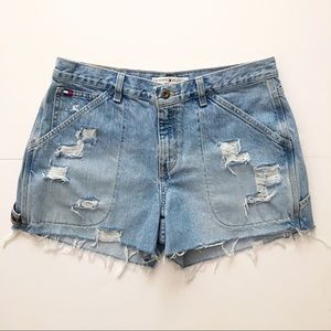 Vintage Tommy Hilfiger | Distressed Denim Shorts